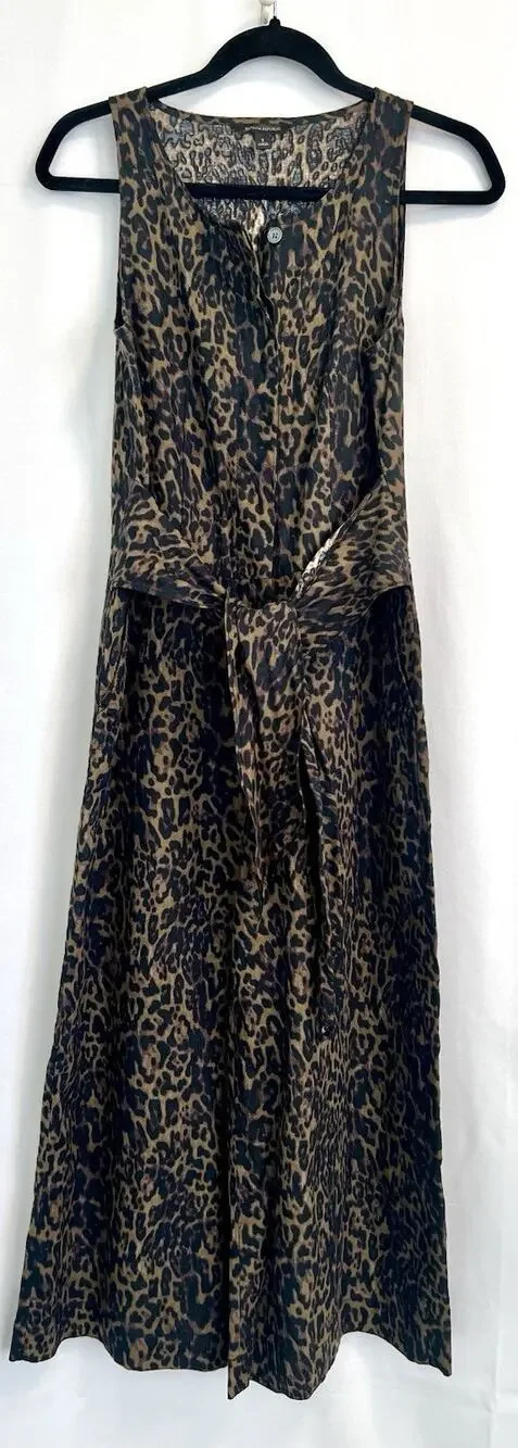Banana Republic | Linen Blend Jumpsuit | Animal Print Wide Crop | Women’s Size 2